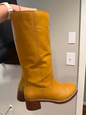 Frye Camryn banana - Leather Mid-Calf Heeled Boots